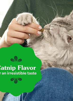 Greenies Cat Treats, Feline Veterinarian-Recommended Adult Natural Dental Treats, Catnip Flavor, 9.75 oz. Tub