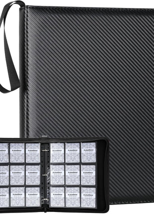 Card Binder – 720 Capacity, Zippered Trading Card Holder for MTG, Sports & Collectible Cards – Acid-Free, Durable & Travel-Friendly Storage (Black, 9 Pocket)
