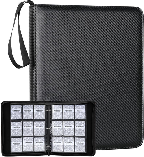 Card Binder – 720 Capacity, Zippered Trading Card Holder for MTG, Sports & Collectible Cards – Acid-Free, Durable & Travel-Friendly Storage (Black, 9 Pocket)
