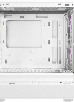DIYPC ARGB-R1-W White USB3.0 /Type C Micro ATX Gaming Computer Case w/Tempered Glass Panel and 4 x ARGB 120mm Fans (Pre-Installed)