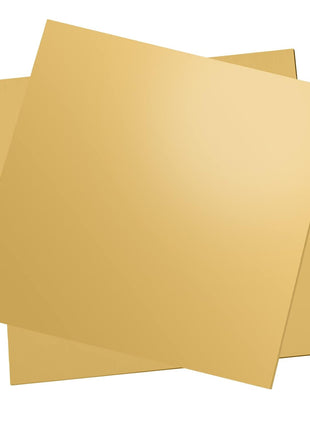 2 Pcs Brass Sheet, 6 inch x 6 inch, 24 Gauge(0.5mm) Thickness, No Scratches, Film Attached Brass Plates