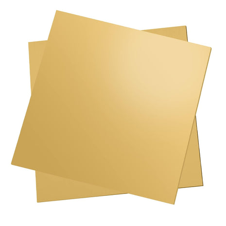 2 Pcs Brass Sheet, 6 inch x 6 inch, 24 Gauge(0.5mm) Thickness, No Scratches, Film Attached Brass Plates