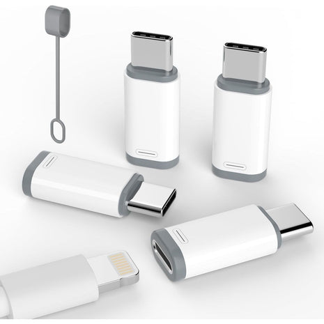 Thousover 4 Pack Lightning to USB C Adapter for iPhone 15/16/17 Pro/17 Pro Max,for iPhone 17/16 Charger,17/16 Accessories,Fast Charging & Data Transfer,USB C Charger Connector Cable,Not for Audio/OTG