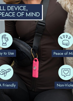 She's Birdie 3.0 New Version – The Original Personal Safety Alarm for Women by Women–Loud Siren, Flash Light and Rechargeable Battery in a Variety of Colors (Charcoal Black)
