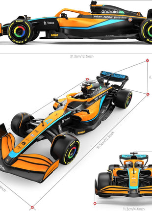RASTAR McLaren Formula 1 Race Toy Car 2022, 1:18 F1 McLaren MCL36 Remote Control Car Model Vehicle Lando Norris + Daniel Ricciardo Drive to Survive