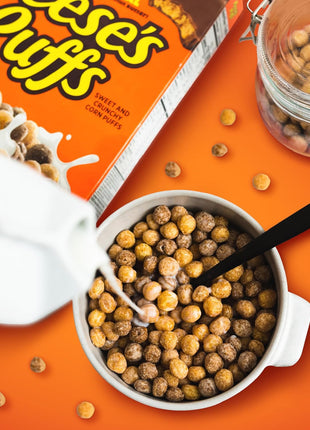 REESE'S PUFFS Breakfast Cereal, Chocolatey Peanut Butter Cereal, 11.5 oz