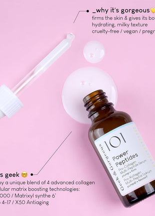 Geek & Gorgeous Power Peptides Milky Serum, Multi-Peptide, 1 oz