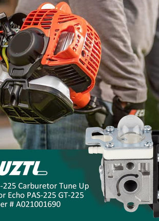 Carburetor for ECHO GT225 GT225i GT225L PAS225 PE225 PPF225 SHC225 SRM225 SRM225U Trimmer with Repower Maintenance Kit Spark Plug by HUZTL