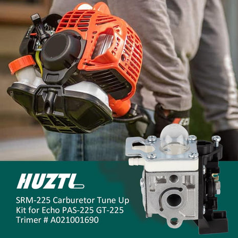 Carburetor for ECHO GT225 GT225i GT225L PAS225 PE225 PPF225 SHC225 SRM225 SRM225U Trimmer with Repower Maintenance Kit Spark Plug by HUZTL
