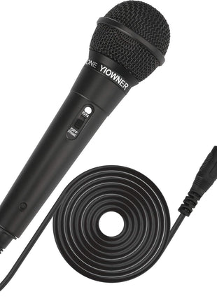 YIOWNER Wired Karaoke Microphone, Handheld for Singing, With 2.5m Cable, Vocal Dynamic Mic for Speaker, AMP, Mixer, DVD