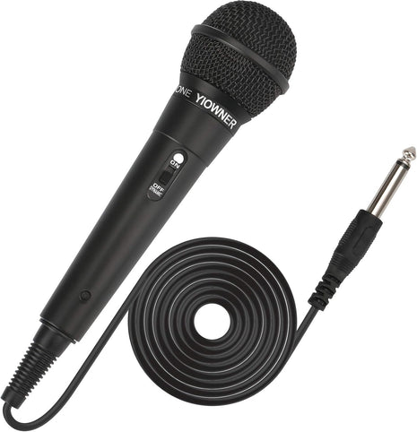 YIOWNER Wired Karaoke Microphone, Handheld for Singing, With 2.5m Cable, Vocal Dynamic Mic for Speaker, AMP, Mixer, DVD