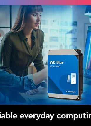 Western Digital 2TB WD Blue PC Internal Hard Drive HDD - 5400 RPM, SATA 6 Gb/s, 64 MB Cache, 3.5 inch - WD20EARZ
