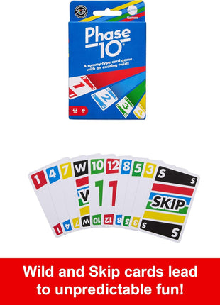 Mattel Games Phase 10 Card Game with 108 Cards, Great Game for Kids, Family or Adult Game Night, Ages 7 Years and Older