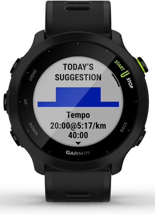 Garmin Forerunner 55, GPS Running Watch with Daily Suggested Workouts, Up to 2 Weeks of Battery Life, Black - 010-02562-00