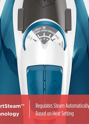 BLACK+DECKER Easy Steam Iron for Clothes with SmartSteam Technology | SmartSteam iron with stainless soleplate, anti-drip system and vertical steam for smooth wrinkle removal.