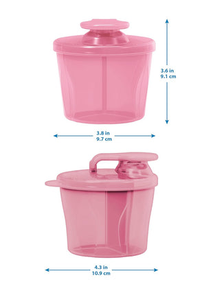 Dr. Brown's Travel Formula Dispenser with Lid, BPA Free - Pink - Holds 27oz