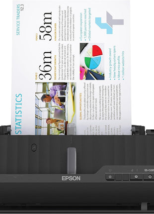Epson Workforce ES-C220 Compact Document Scanner Duplex 20-pg ADF | 20-Page Auto Document Feeder 30 ppm/60 ipm Speed Portable Scanner for PC and Mac