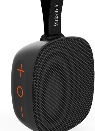 VisionTek SoundCube Wireless Bluetooth Speaker with IPX7 Waterproof Rating, Bluetooth 5.0, 6+ Hour Playtime, Built-in Mic, TWS Support, Compatible with Phone/Tablet/TV/Laptop (Black) -901313