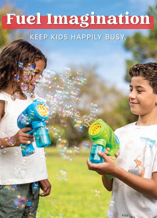 JOYIN 2 Kids Bubble Gun with 2 Bottles Refill Solution, Bubble Machine Gun for Toddlers Kids 4-8, Party Favors, Summer Toy, Outdoors, Easter, Birthday Gift