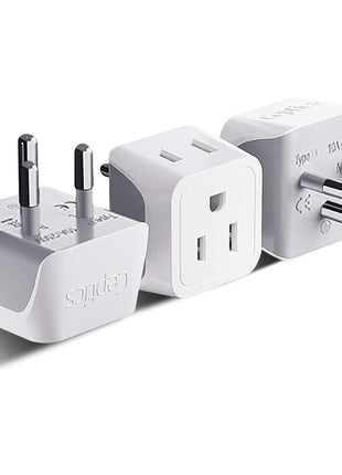 Ceptics Universal Travel Adapter, 35W International Power Adapter with PD & QC 3.0 Dual USB-C, 3 USB Travel Adapter Worldwide, Type I C G A Outlets 110V 220V A/C - EU Euro US UK (11-KU)