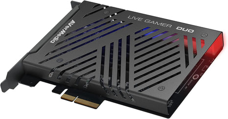 AVerMedia Live Gamer Duo. Dual HDMI 1080p PCIe Video Capture Card, Stream with 4k60 HDR and FHD 240fps Pass-Through, Work with DSLR, Xbox Series x/s, PS5, Nintendo Switch, Windows 11 (GC570D)