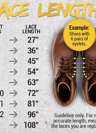 Miscly Round Boot Laces [1 Pair] Heavy Duty and Durable Shoelaces for Boots, Work Boots & Hiking Shoes (Black/Brown, 54 inches (137 cm))