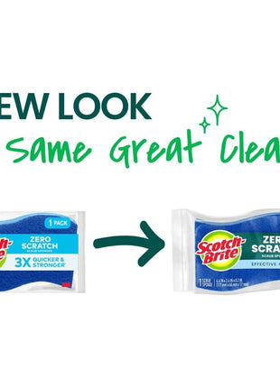 Scotch-Brite Non-Scratch Scrub Sponges, For Washing Dishes and Cleaning Kitchen, 9 Scrub Sponges
