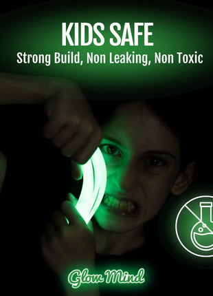 100 Ultra Bright Glow Sticks Bulk Party Pack - Halloween Glow in the Dark Party Supplies Pack - 8" Glowsticks Party Favors with Bracelets and Necklaces