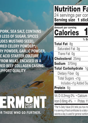 Vermont Smoke & Cure Original Beef & Pork Sticks, Gluten Free, 1 Ounce (Pack of 24)