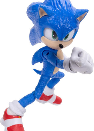 Sonic The Hedgehog 3 Movie Action Figures 5-Inch Collector Toy Figure, Highly Articulated for Boys Girls - Officially Licensed The Hedgehog 3 Movie Product | Sonic The Hedgehog Movie 5 Inch Action Figure Wave 1 - Sonic