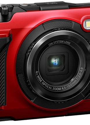 OM System OLYMPUS Tough TG-7 Red Underwater Camera, Waterproof, Freeze Proof, High Resolution Bright, 4K Video 44x Macro Shooting (Successor Olympus TG-6)