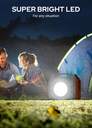 Solar Powered Generator 300W Rated, Portable Solar Generator Power Station with Solar Panels 40W Included, 220Wh Sola Power Bank with AC Outlet 110V Pure Sine Wave for Home Use Camping Outdoor