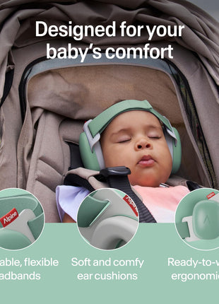Alpine Muffy Baby Ear Muffs Noise Protection | Toddler Ear Protection | 3-48 Months | 24dB | Baby Hearing Protection | Noise Reduction | Adjustable Headband | Baby Essentials New Mom Gifts