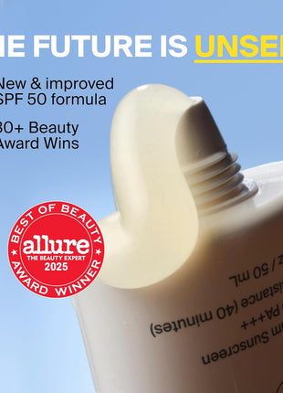 Supergoop! Unseen Sunscreen - Clear & Invisible Face Sunscreen + Broad Spectrum + Makeup-Gripping Primer - Weightless, Scentless, Oil Free - For All Skin Types & Tones