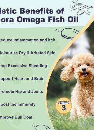 ZEBORA Pumpkin for Dogs, Omega 3 Fish Oil for Dogs