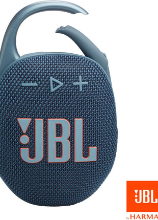 JBL Clip 5 - Ultra-Portable, Waterproof & Dustproof Bluetooth Speaker, Big Pro Sound with Punchy bass, Integrated Carabiner, Up to 12 Hours of Play, Made in Part with Recycled Materials (Blue)