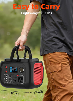ENOFLO Portable Power Station 300W, 228Wh Solar Generator with 110V Pure Sine Wave AC Outlet, Backup Lithium Battery Generator for CPAP Outdoor RV Camping Emergency Home Use