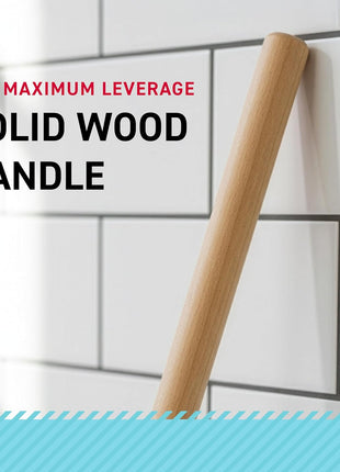 SteadMax Heavy Duty Toilet Plunger, Commercial Grade Double Thrust Force Rubber Cup with Wood Handle (22 inch)
