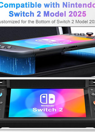 daydayup Switch Carrying Case Compatible with Nintendo Switch 2, with 24 Games Cartridges Protective Hard Shell Travel Carrying Pouch for Console & Accessories Playstation Vita Case