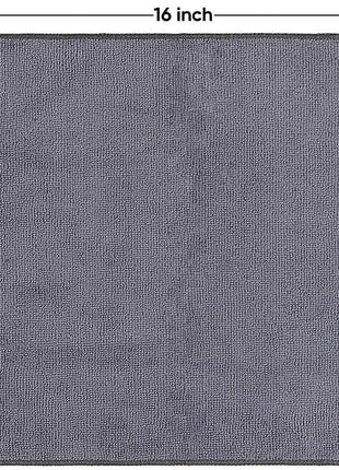 HOMEXCEL Microfiber Cleaning Cloths 12 Pack, Premium 16 x 16 inch Microfiber Towel for Cars, Ultra Absorbent Car Washing Cloth, Lint Free Streak Free Wash Cloths for Car, Kitchen, and Window, Grey