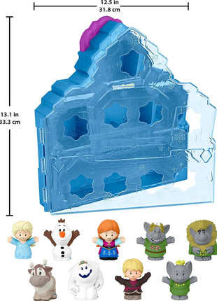 Fisher-Price Little People Disney Frozen Carry Along Castle Case, 9 Figures | Incl. Anna & Elsa, Portable Storage & Display Case, Storytelling Play, Toddlers & Kids Ages 18+ Months (Amazon Exclusive)