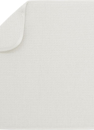 S&T INC. Dish Drying Mat, 16 x 18?, Absorbent Microfiber Kitchen Counter Mat, Dish Drying Pad for Dishes, Utensils, Pots and Pans, Large, Cream