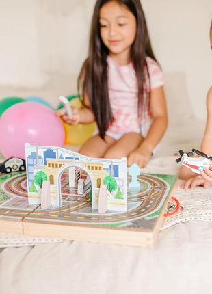 Melissa and Doug MD30141 Take-Along Town Play Set (18 Pieces)