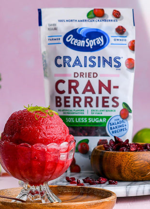 Ocean Spray® Craisins®, 50% Less Sugar Dried Cranberries, Dried Fruit, 20 Oz Pouch