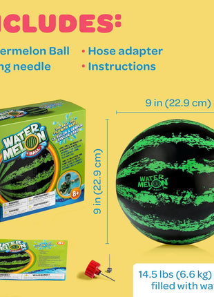 Watermelon Ball – Cool Underwater Pool Toy for Teen Boys, Girls, Men & Women. Great Gifts for Swimming, Diving & Backyard Games. Best for Birthday Presents, Spring Vacation & Summer Family Fun.