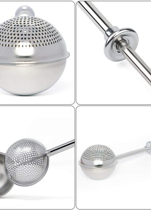HULISEN Flour Duster for Baking, One Handed Operation, 304 Stainless Steel Powdered Sugar Shaker Duster, Pick Up and Dust Flour Sifter, Gift Package