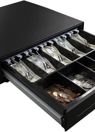 Adesso MRP-16CD Electronic cash drawer, Removable Cash Tray, Stainless Steel, 16 inch