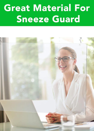 (3 Pack) PET Sheet Panels - 24 x 36 x 0.04 Plexiglass-Quality Lightweight and Shatterproof Glass Alternative Perfect for DIY Sneeze Guards, Face Shields, Railing Guards, and Pet Barriers