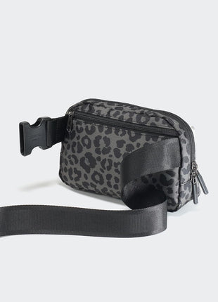 Pander Nylon Fanny Pack for Women, Two-Way Zipper Crossbody Bag