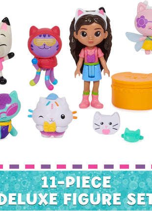 Spin Master Gabby's Dollhouse Travel Figure Set with 5 Cat Toys & Meow-Mazing Interactive Dollhouse with 7 Rooms, LCD Screen & Sound Effects Bundle